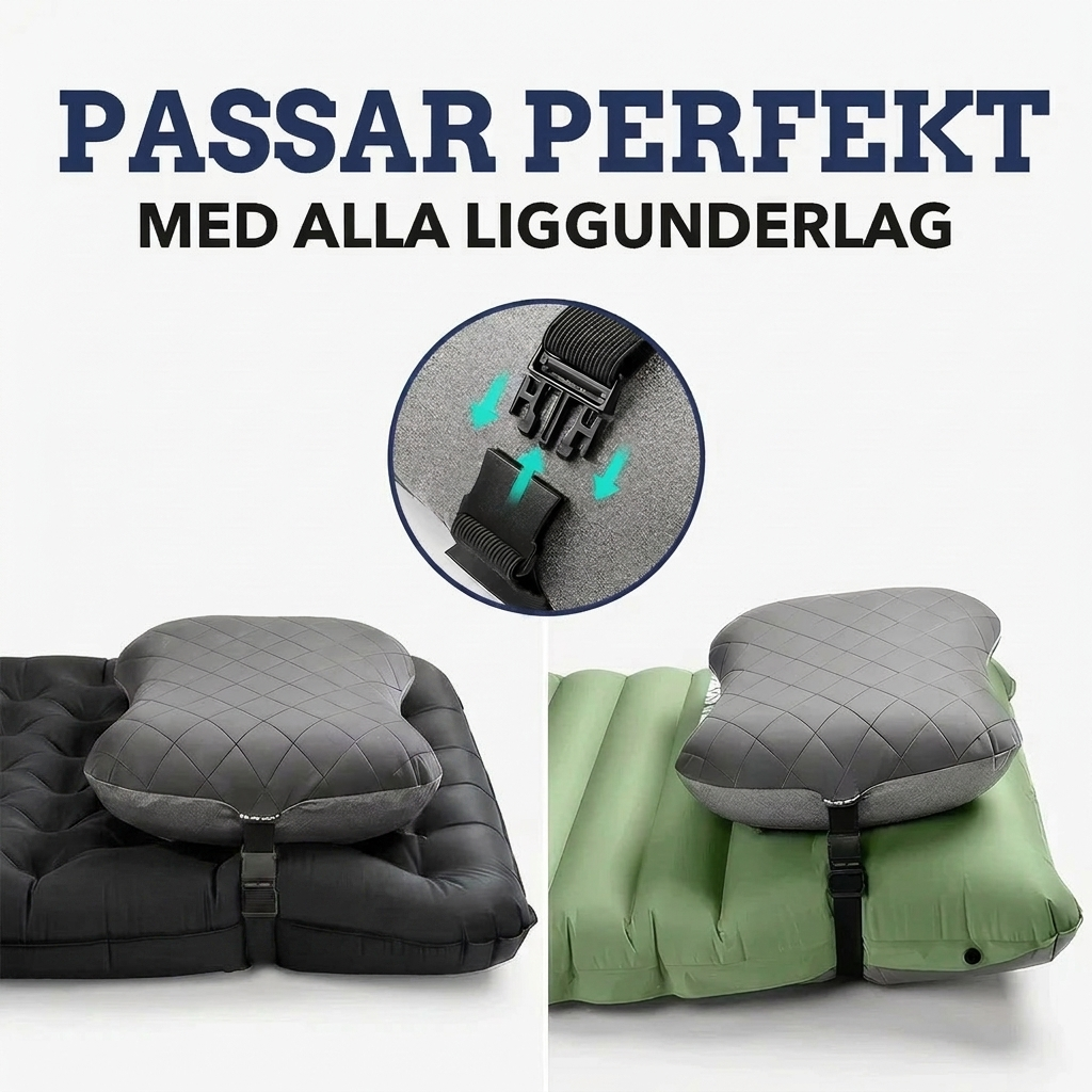 Détail oreiller de camping