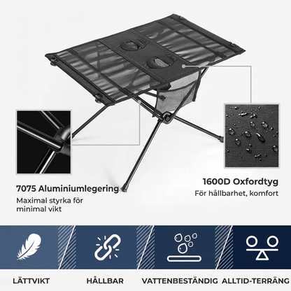 Table de camping compacte